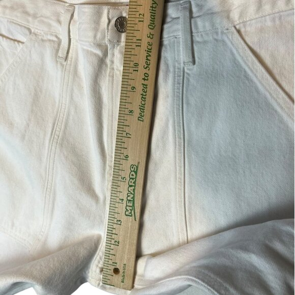 AGOLDE Cooper Cargo Jeans Women's 31 Milkshake Straight Leg Full Length Denim - Picture 9 of 10